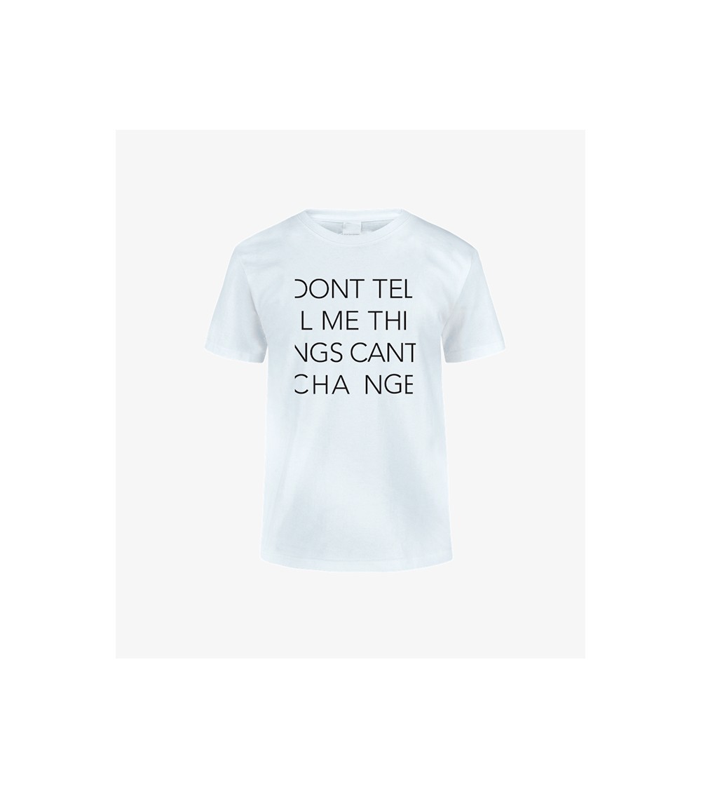Pic youth boys girls unisex white t-shirt with a colorful text activism