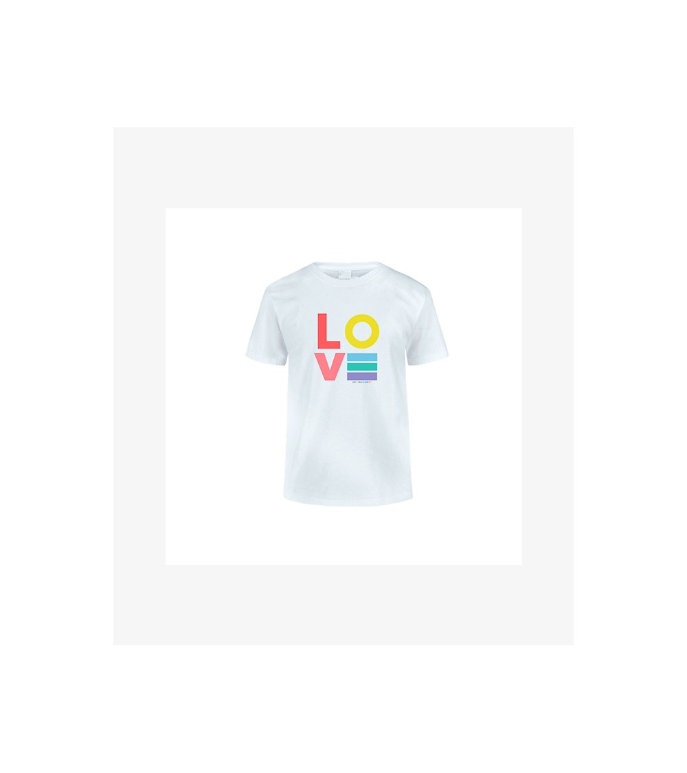 men tee t-shirt pic love rainbow clothing white short sleeves